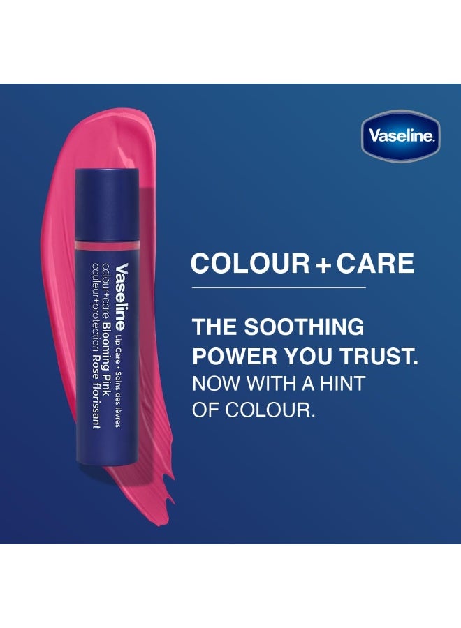 Vaseline Lip Care | Colour+Care Blooming Pink Tinted Lip Balm Stick | up to 24Hr* moisturization | with manuka honey | 3g - Image 2